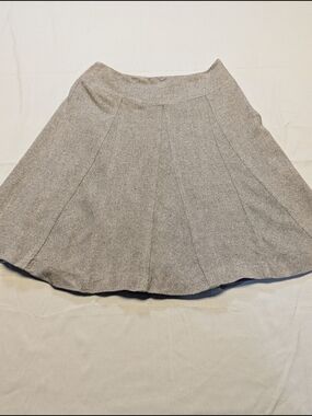 Talbots Wool Blend A-line Skirt Size 4P Gray
